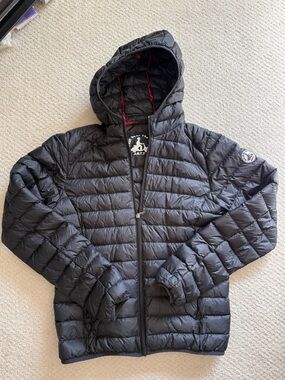 JOTT Men’s down hooded jacket black size S
